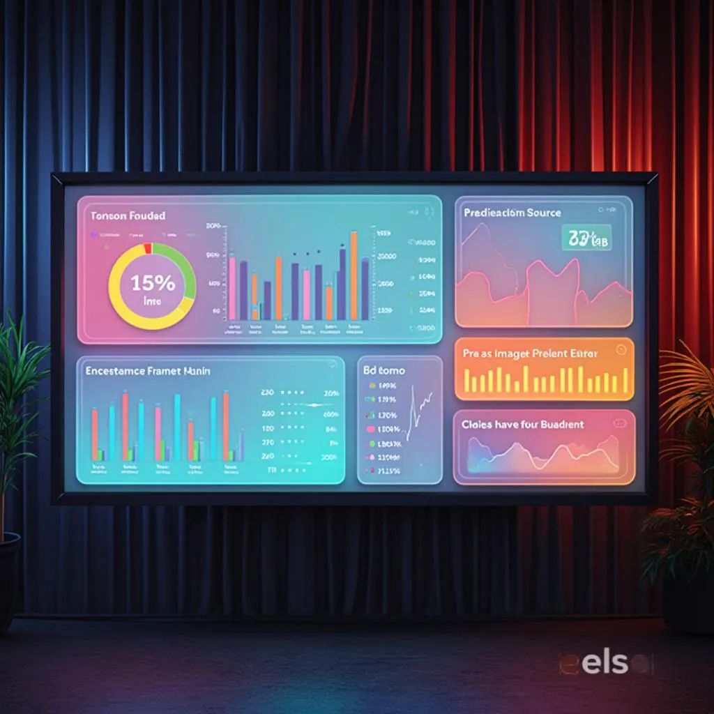 Dashboard predictivo en pantalla gigante